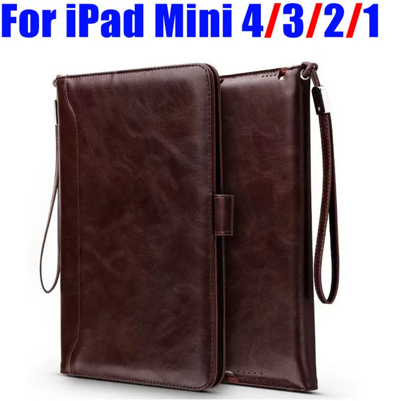 20pcs Retro Style PU Leather Case For IPad Mini 4/3/2/1 Cards Slot