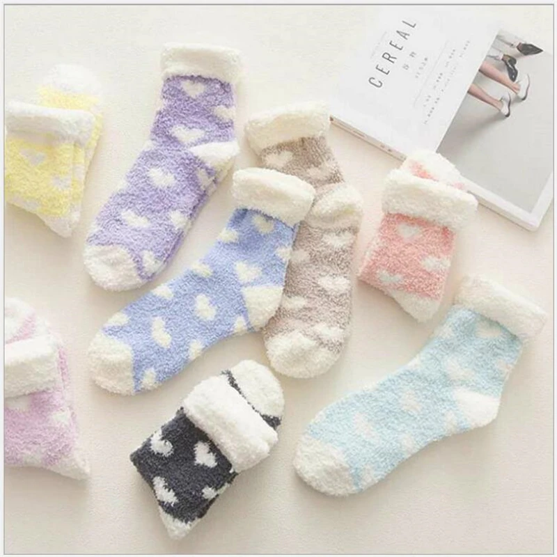 Cozy Coral Fleece Animal Socks – Cute Cartoon Fluffy Floor Socks, Perfect Christmas Gift For Women