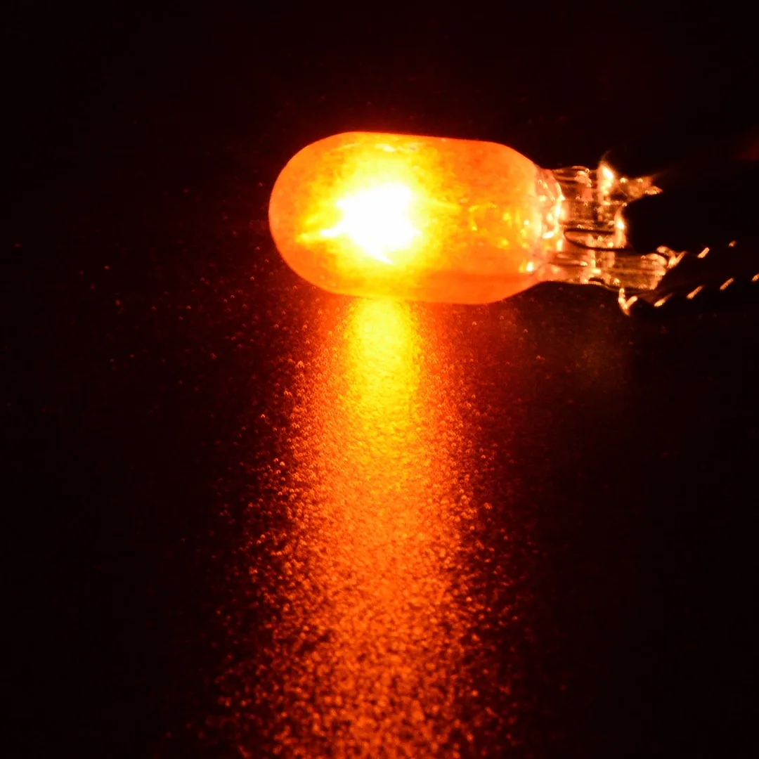 10pcs/set T10 168/W5W Halogen Lights Amber/Orange 12V 5W Wedge Lamp Instrument Light Reading Light
