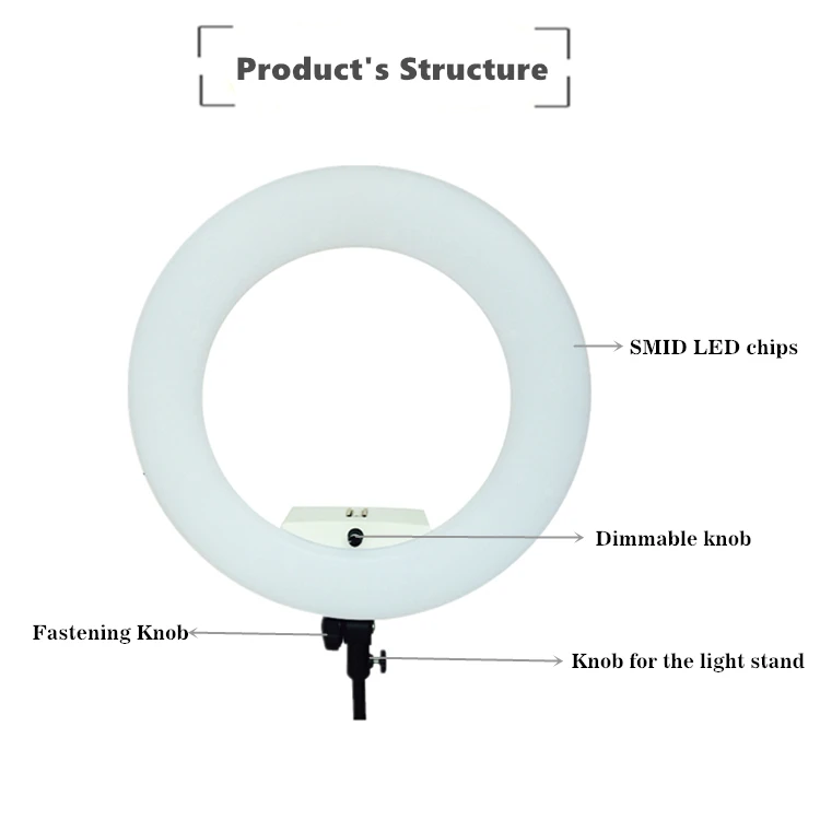 Yidoblo белый FD-480II 1" светодиодный кольцевой светильник комплект 480 светодиодный теплый и холодный 2 цвета регулируемый фотографический светильник ing+ подставка(2 м)+ мягкая сумка