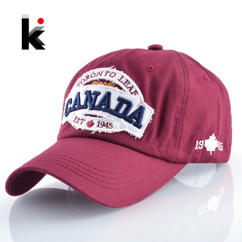 

Canada Cotton Snapback Casual Cap Women Hat Letters Patch Hats For Men And Women Bone Feminino Gorra Casquette De Baseball