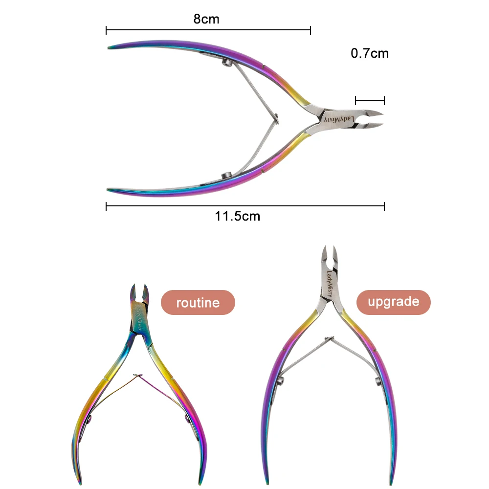 Радужные кусачки для кутикулы, клипер, ножницы, лак-хамелеон, омертвевшая кожа, средство для удаления кутикулы, клипер, ножницы, плоскогубцы, маникюр, педикюр