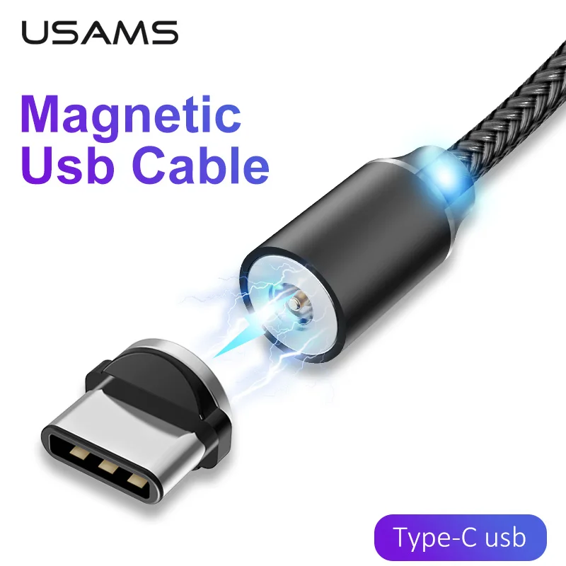 USAMS Cable Usb Type C Cable Charger Type C Usb C LED