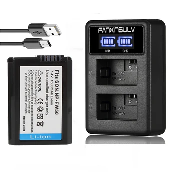 

1pcs NP-FW50 NP FW50 Camera Battery + LCD USB Dual Charger for Sony Alpha a7r2 a6500 a6300 a6000 a5100 a5000 a3000 NEX-5T 5t 5R