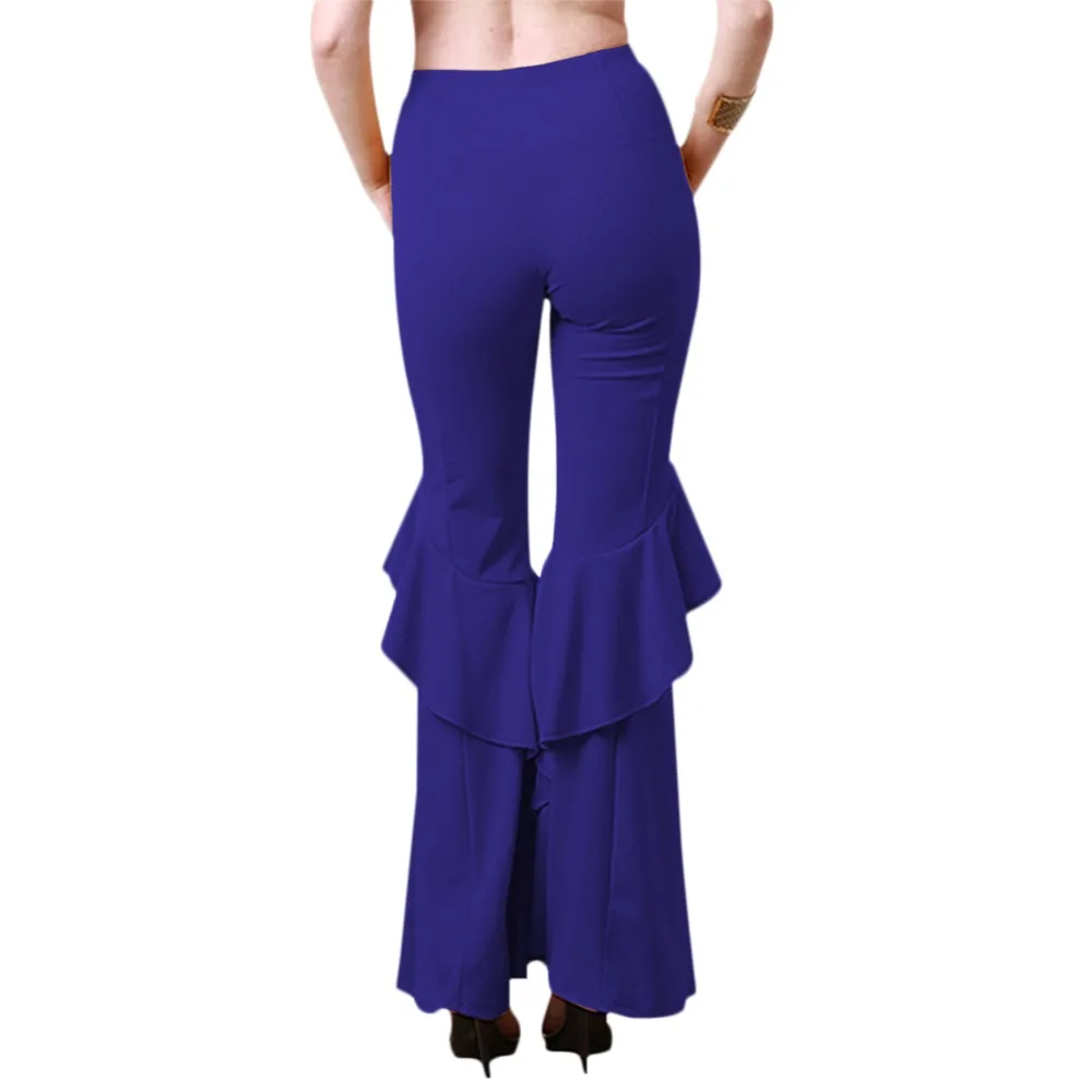 ruffle flare trousers