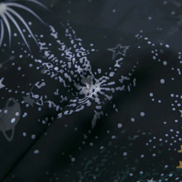 2019 Spring  Summer New Women  Wear Star Pattern Print Dress  Perspective Chiffon Fashion Women Temperament Commuting Printing