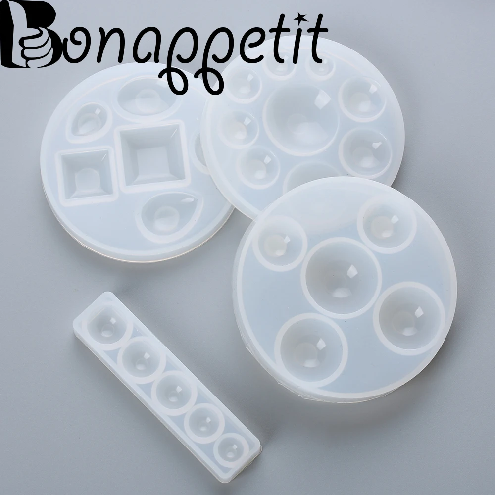 

1PC Oval Square Round Resin Casting Cake Ice Cream Making Epoxy Crystal Mirror Craft Silicone Molds Gift Baking Mold