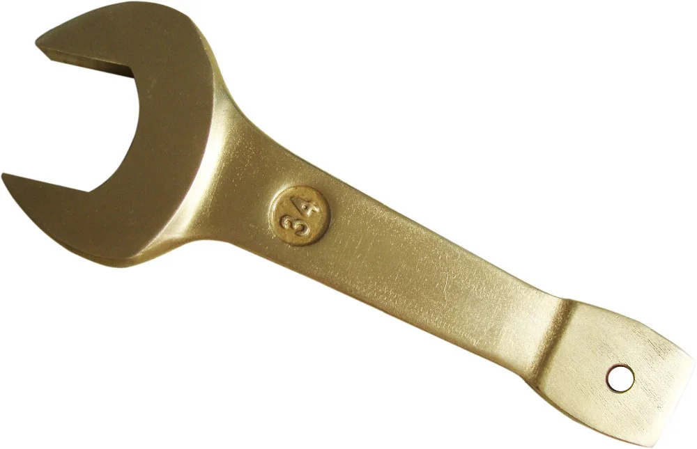

24mm 27mm 30mm 32m 34mm Single Open End Striking Wrench, Al-Br Explosion proof Safety Hand Tool,used in petroleum and gas.