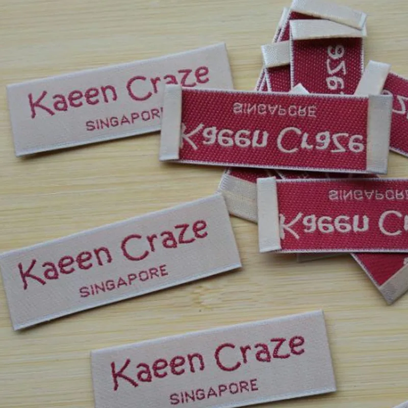 Тканая этикетка для свитера с белым Дамасским узором 60 х20 мм|woven labels|woven name labelwoven