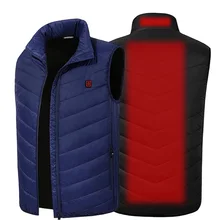 USB жилет с подогревом, Мужская зимняя безрукавка с подогревом, Мужская туристическая тепловой жилет, мужской жилет для путешествий, жилеты для обогрева, AM356