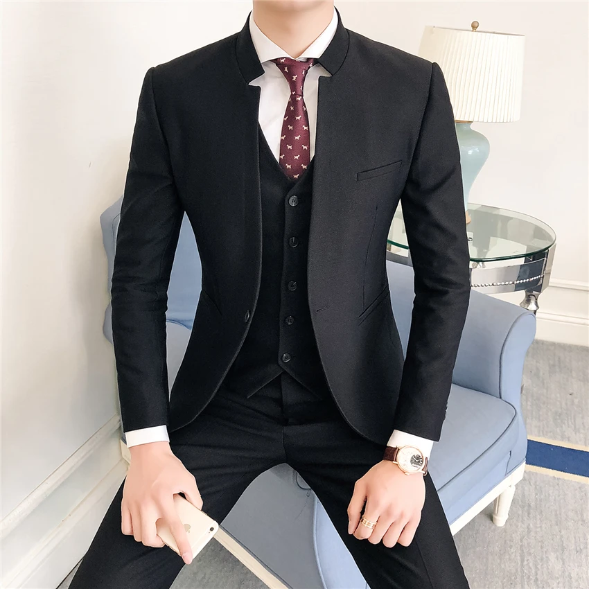 Pure-Color-Men-Formal-Suit-Three-piece-Sets-Size-S-3XL-Business-Wedding-Banquet-Men-s (3)