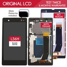 100% Tested TFT 1920×1080 LCD Screen For SONY Xperia Z Display Touch Screen Digitizer with Frame L36h L36i C6606 C6603 C6602
