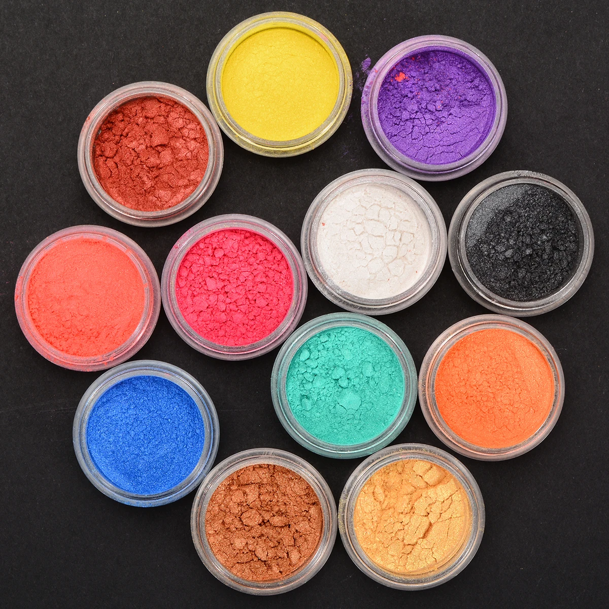 12pcs Colors Soap Dye Shimmer Natural Mineral Mica Powder Pigments for Jewelry Making Cutting Dies Paper Decor DIY Crafts