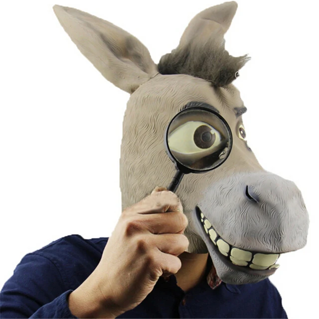 full face cosplay scary latex donkey mask animal masks masquerade adult ghost mask halloween props costumes - Scary Props full face cosplay scary latex donkey mask animal masks masquerade adult ghost mask halloween props costumes - Scary Props