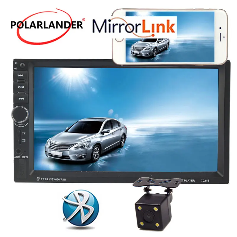 

7'' inch Mirror For Android Phone 10 Languages USB Mirror Link Screen Touch Screen Bluetooth Car Radio MP5 Player 2Din Video FM