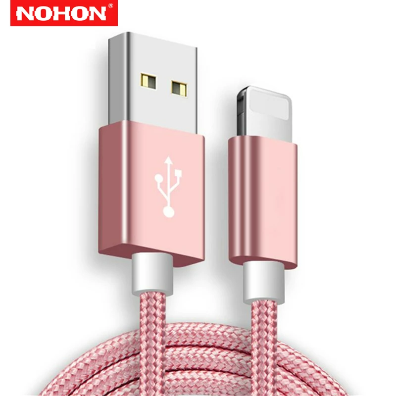 NOHON 3m USB Data Charger Cable for iPhone 5 5S 5C SE 6 6S 7 8 Plus X
XS Max XR Fast Charging Mobile Phone Metal Braided Cables