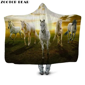 

Zebra Fleece Hooded Blanket Wearable Bedding Animal 3D Printing Popular Couple Home Fashion Soft Office Adults Casual Warm Coat