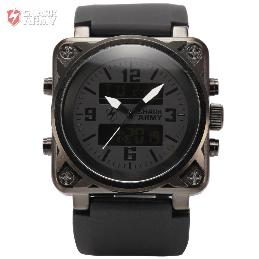 Prix pour SHARK ARMÉE LCD Affichage Lumineux Alarme Numérique Quartz Double Mouvement Bande de Silicone Chronographe Hommes Sport Militaire Montre/SAW080 Prix pour SHARK ARMÉE LCD Affichage Lumineux Alarme Numérique Quartz Double Mouvement Bande de Silicone Chronographe Hommes Sport Militaire Montre/SAW080