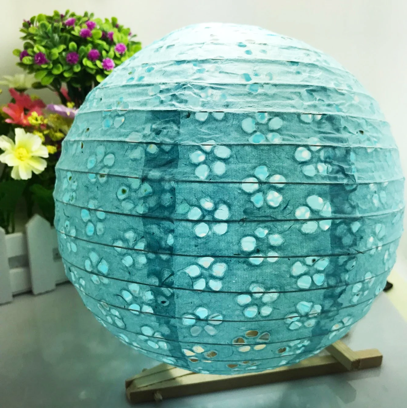 

New Chinese 8-10-12 Inch Blue Color style Hollow Paper Lanterns wedding lanterns paper lampshade holiday party supplies