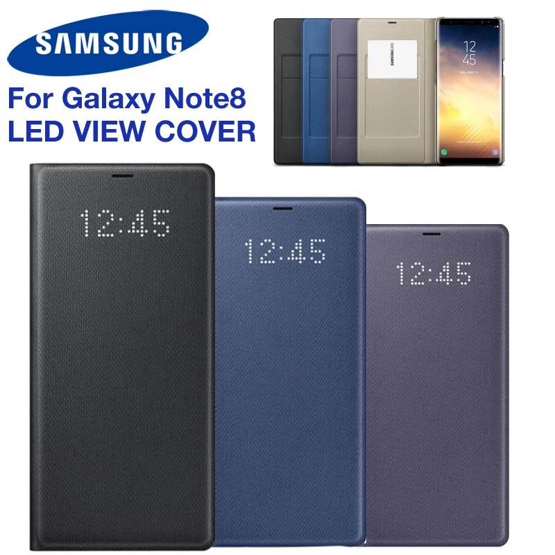 samsung светодиодный чехол Smart Cover чехол для телефона для samsung Galaxy Note8 N9500 N950F Note 8 функция сна карман для карт