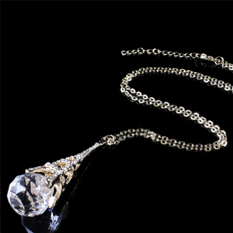 

Crystal Eiffel Tower Necklace Brand Fashion Paris Rhinestone Ball Pendant Sweater Necklace Long Chain Women Jewelry Gifts