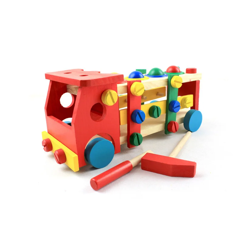 OUY деревянный разборный винт проект автомобиля гайка автомобиль игрушка разнообразие гайка комбинация детская головоломка собранные строительные блоки
