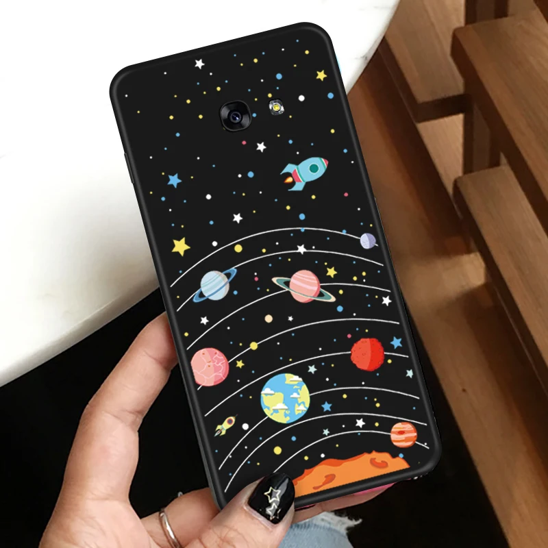 

TOO Dirt-Resistant Cases For Samsung A5 2017 Coque Cute Cartoon Silicone 3D Patterned Case Cover For Galaxy A8 2018 Funda