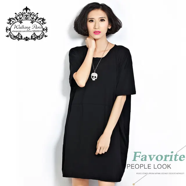 plus size cotton t shirt dress