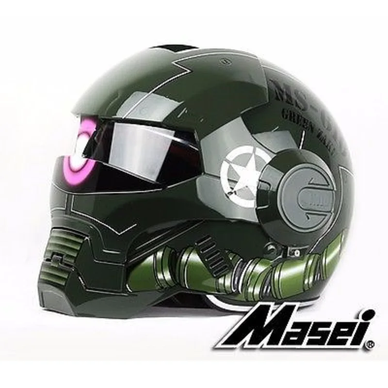 Шлем мотоциклетный MASEI 610 IRONMAN 14 цветов наполовину закрытый|ironman motorcycle helmet|face