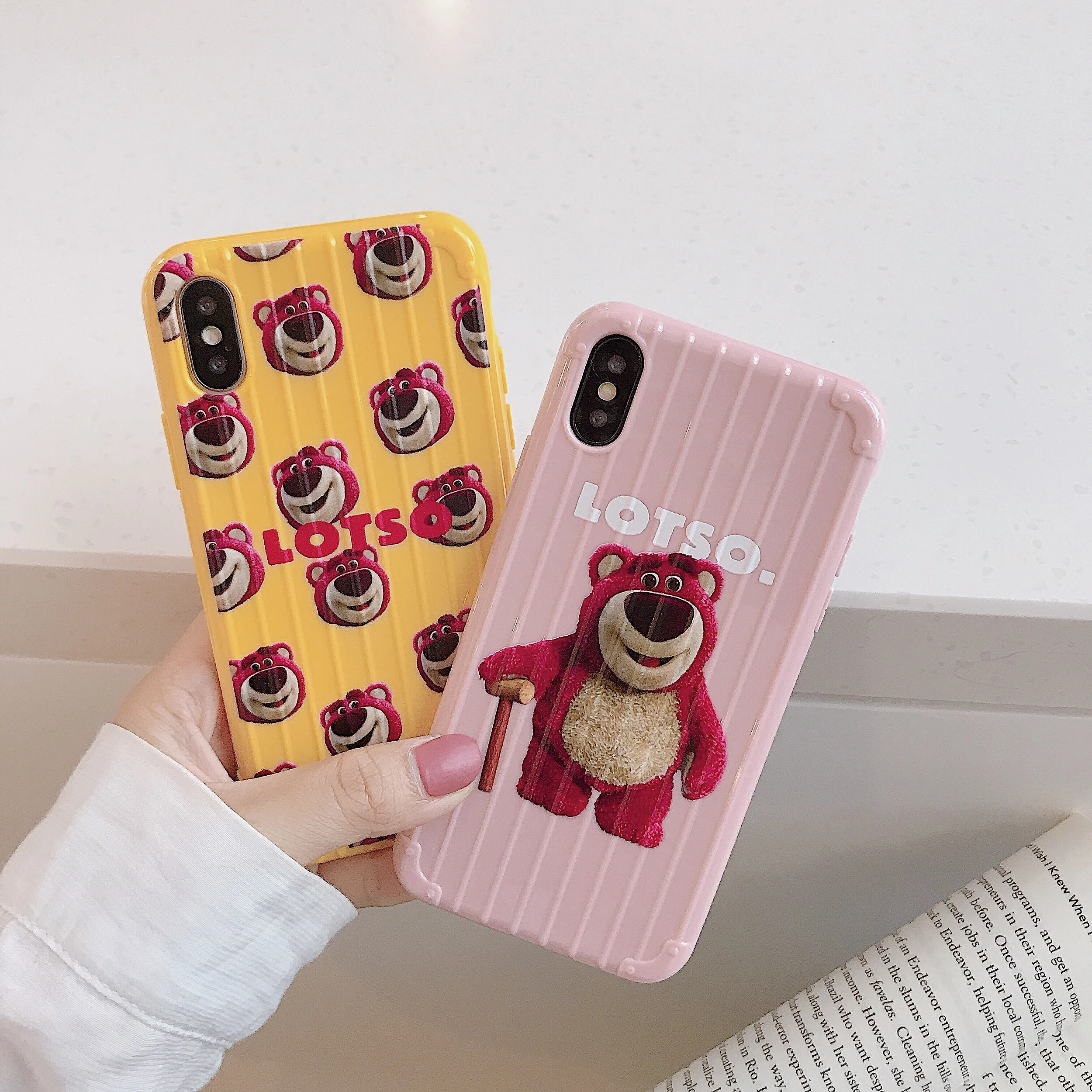 

Cartoon Lotso Huggin Travel Phone Case for Huawei P20 Mate 20 P30 Pro Lite Silicone Soft TPU Covers For Honor 9 10 i Nova 3 4 4E