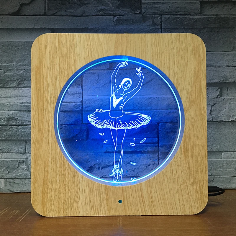 

Ballet Dance 3D LED Plastic Night Light DIY Customized Lamp Table Lamp Kids Colors Gift Home Decor DropShipping 1711