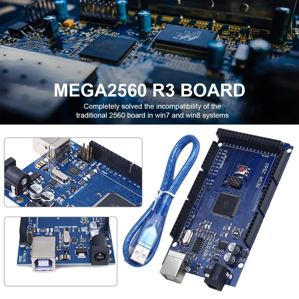 

MEGA2560 R3 Improved Version ATmega2560 R3 CH340G USB Board Compatibile with Win7 Win8 with 30CM Data Cable