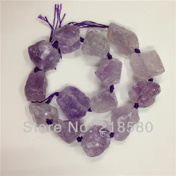 

H-CCB24 Natural Rough Quartz Amethysts Nugget Beads,Raw Crystal Beads Approx 16mm-26mm