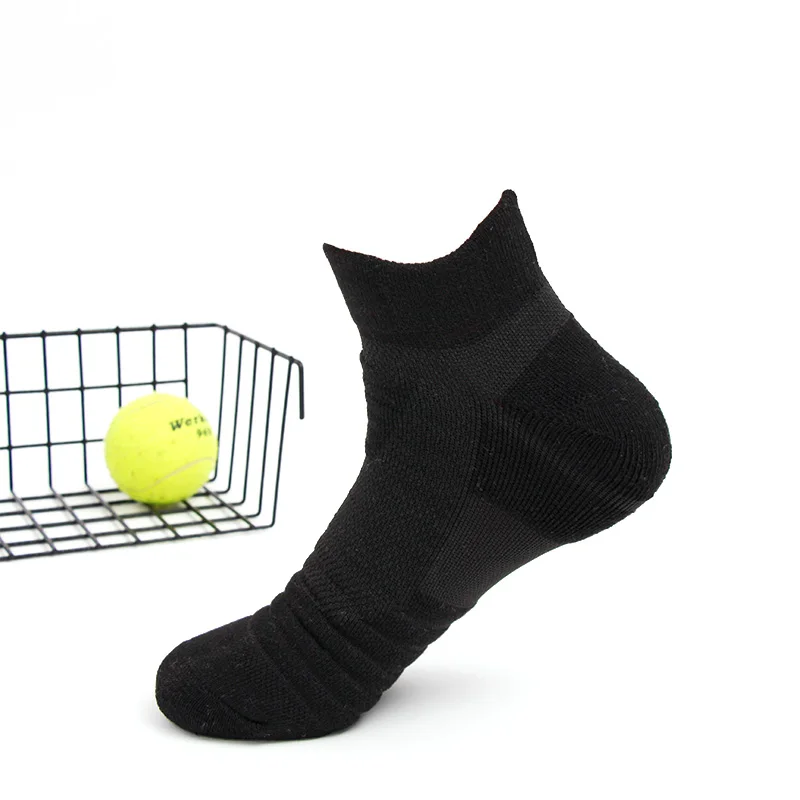 Супер Элитные 2 пары профессиональных спортивных носков для бега классические Дышащие хлопчатобумажные баскетбольные Носки для бадминтона, тенниса, баскетбола - Цвет: Style 1 black
