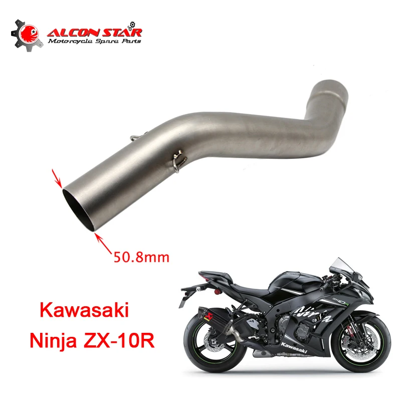 

Alconstar For Kawasaki ZX10R 2008-2010 Motorcycle Exhaust Middle Pipe Connect Pipe Muffler Escap Link Pipe Middle Pipe