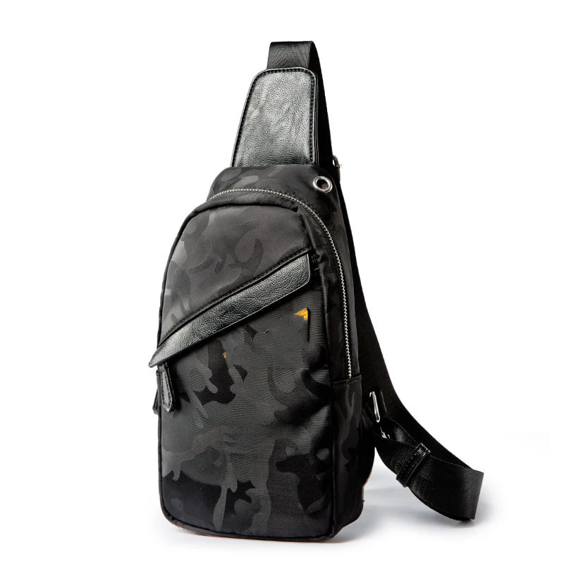 الرجال حقيبة صدر للرجال أزياء الرجل Crossbody حقيبة النايلون ماء عارضة حقيبة ساع متعددة وظيفة التمويه السفر حقائب كتف
