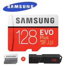 Samsung EVO Plus Micro SD карты памяти 128 ГБ Class10 microSDXC U3 UHS-я карты памяти 4 К HD для мобильного телефона смартфон Планшеты и т. д.