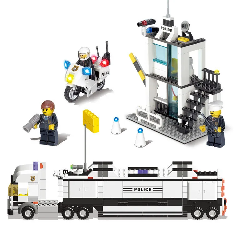 Estación de Policía Kazi Truck Building Blocs Sets ladrillos regalo Aprendizaje y educación Juguetes para niños brinquedos educativos regalo Estación de Policía Kazi Truck Building Blocs Sets ladrillos regalo Aprendizaje y educación Juguetes para niños brinquedos educativos regalo
