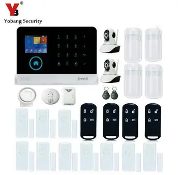 

Yobang Security-WIFI/GSM//GPRS Intranet Alarm System Voice Prompts APP Alarmas Smoke Gas Leakage Detector HD Network Camera
