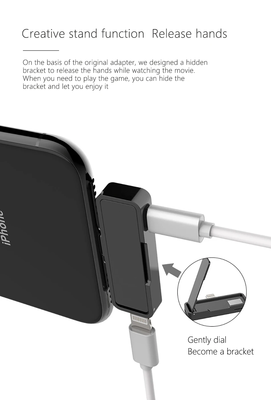 !ACCEZZ 2 in 1 Audio Adapter For iphone X 8 7 Plus XS MAX XR IOS 11 12 Lighting Charging Calling Earphone AUX Splitter Connector (4)