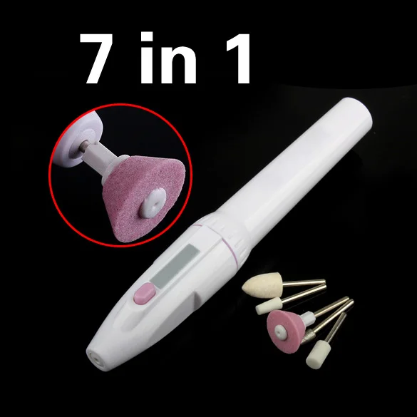 

1 set Nail Art Care Tips Electric Manicure Toe Nail Drill Buffing File Pen Tool
