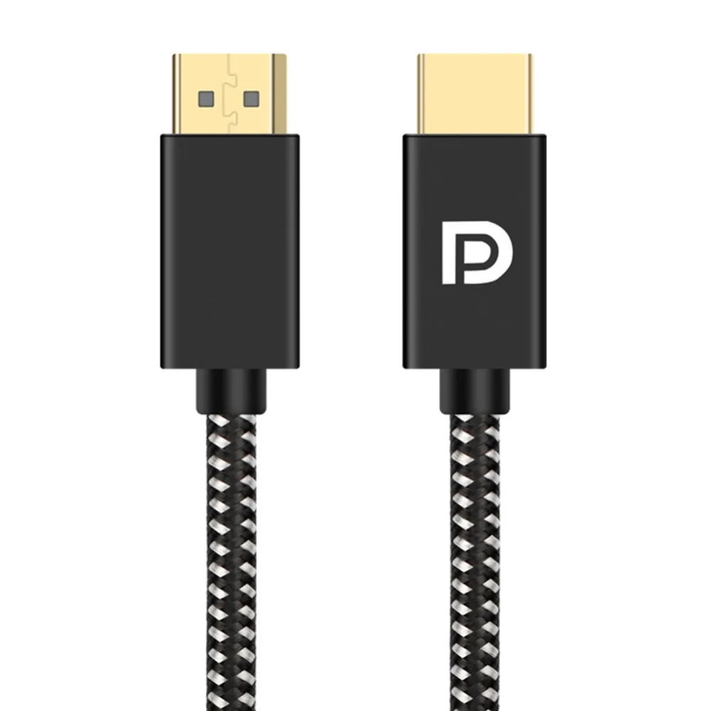 Кабель DisplayPort нейлоновый Плетеный DP шнур ультра высокая скорость (2K @ 165Hz 2K 144Hz 4K 60Hz)