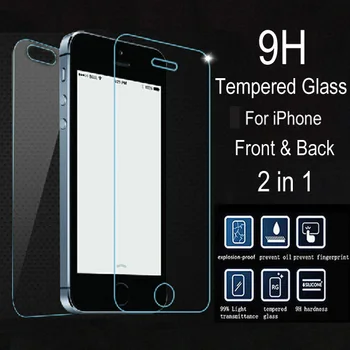 

High Quality 9H 0.26mm HD Premium Tempered Glass For Apple iPhone X 8 7 6 6S Plus 5 4 Screen Film Protector Front or Back 100pcs