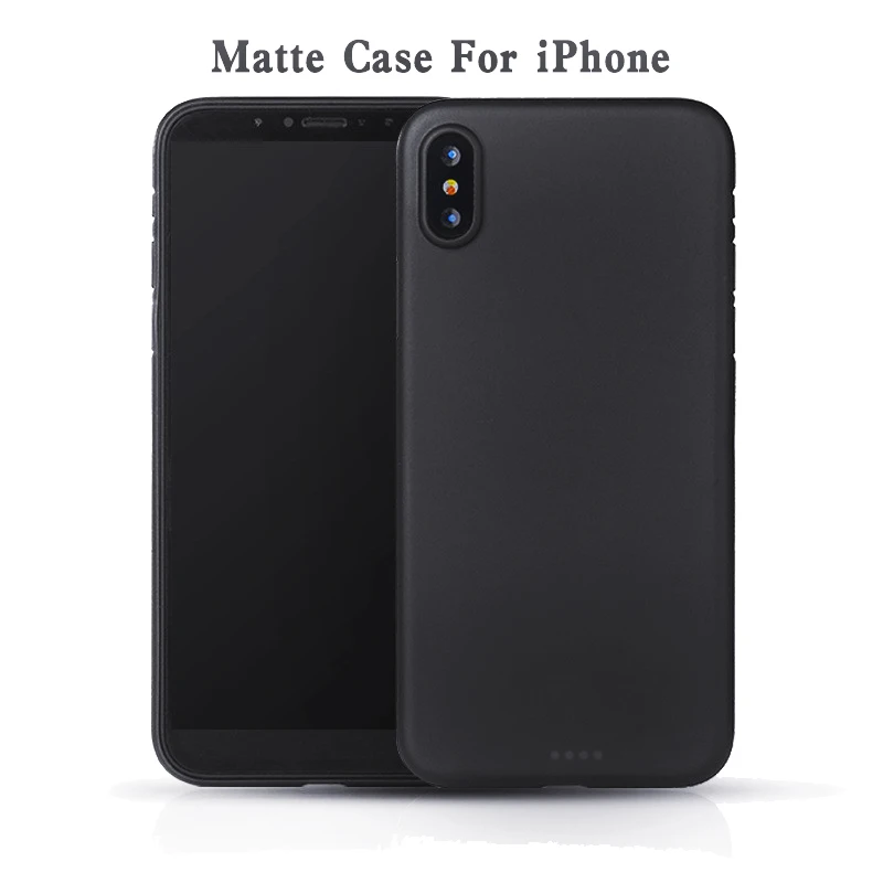 

Ultra-thin Black Color Matte Case For iPhone X XS/XS MAX XR Shock-Proof Non-Slip Rubber Fitted Cases Protective Shell Back Cover