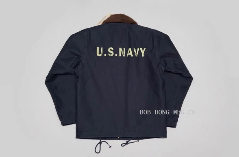 BOB DONG Repro 40s США темно-N-1 палубная куртка зимняя военная форма USN Мужская куртка 44