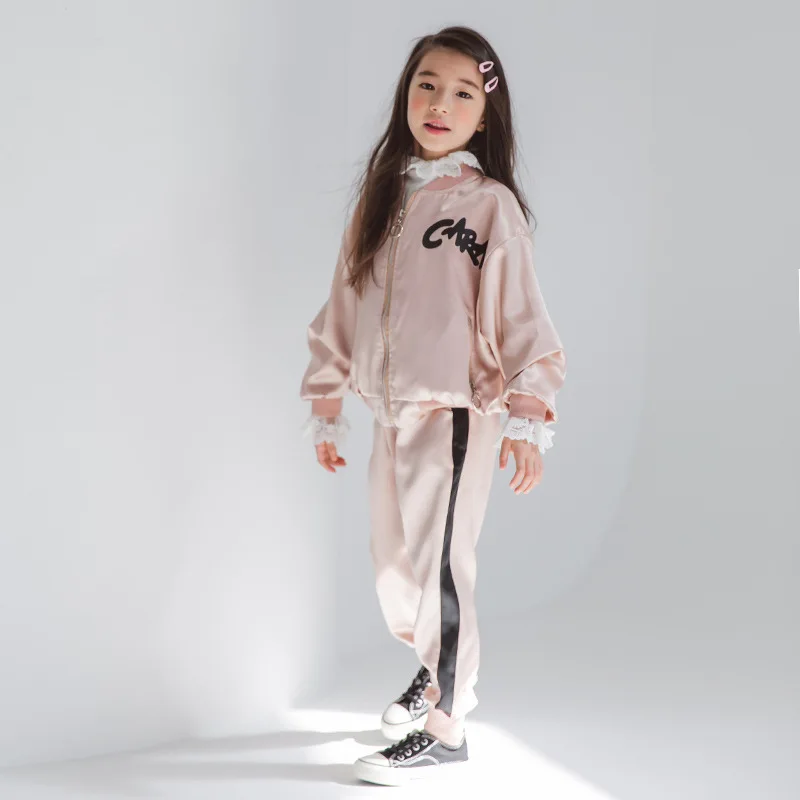 

Teens Girl 2pcs Set Clothing Active Jackets And Pants New Designs Autumn Zipper Coat & Trousers Clothes Set 8 10 12 14 Years Old