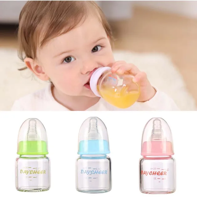 60ML 2OZ Glass Toddler Infant Newborn Baby Kids Juice Milk Cup Bottle