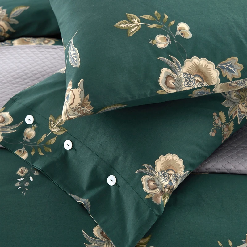 Waliicorners Flowers Bedding Sets Cotton Full Queen King Size Duvet Cover Bed/Flat Sheet Fitted Sheet set Pillowcase 46 FH1_4597