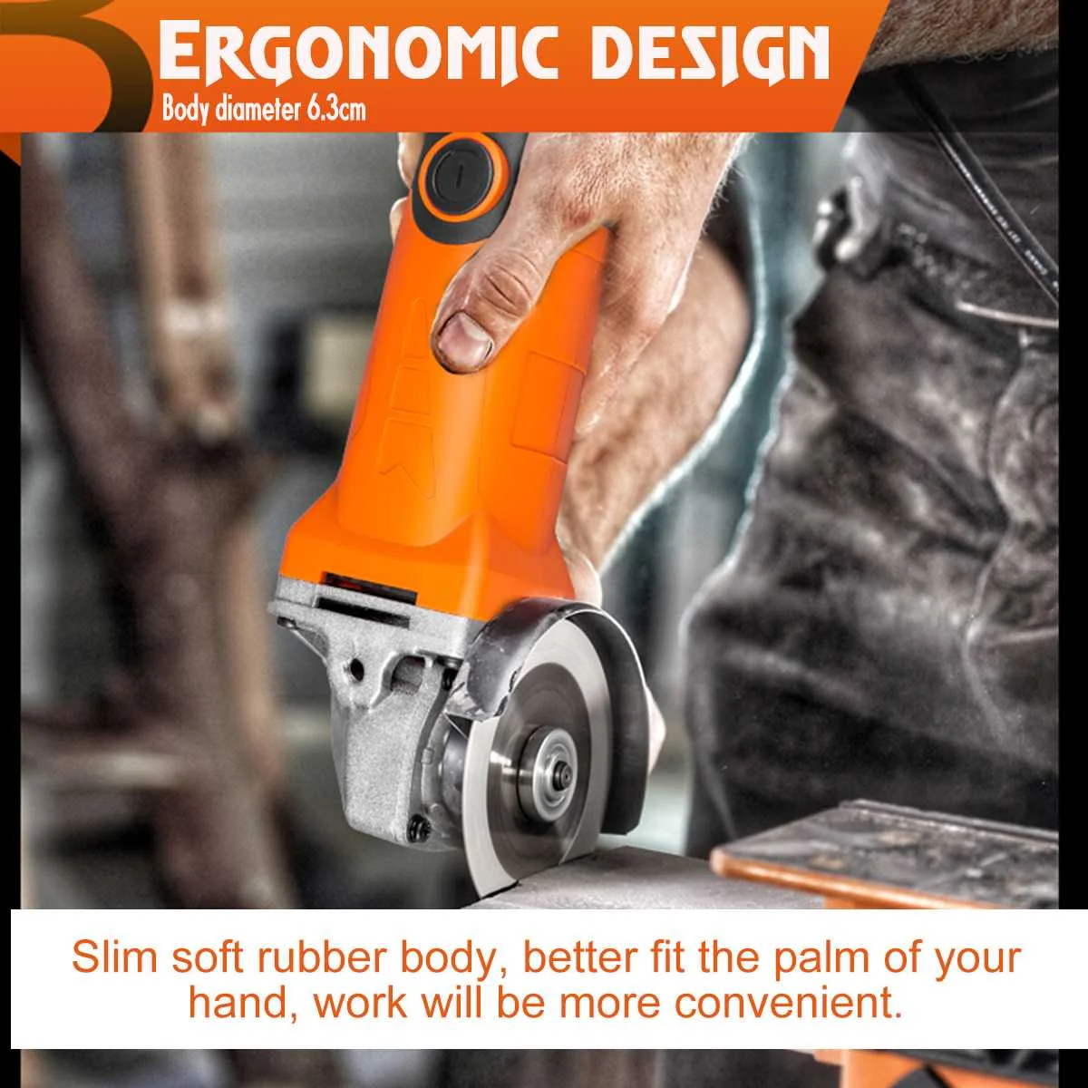 

220V Angle Grinder 1200W 10000r/min Lithium-Ion M10 Cordless Power Tool Cutting and Grinding Machine Polisher for Home DIY