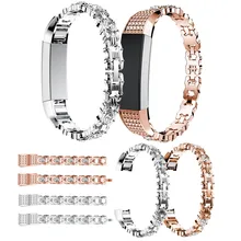 Замена Нержавеющая сталь часы браслет с бриллиантами ремешок для часов Ремешок Для Fitbit Alta hr/Fitbit Alta Watch